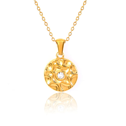 Round Zircon Pendant Necklace