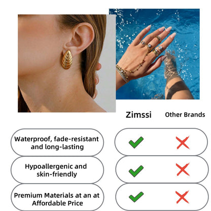 Zircon Hoop Earrings