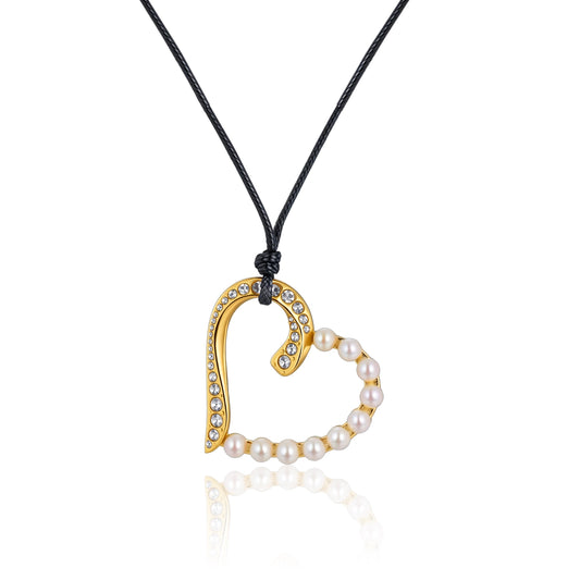 Heart Bead Pendant Necklace