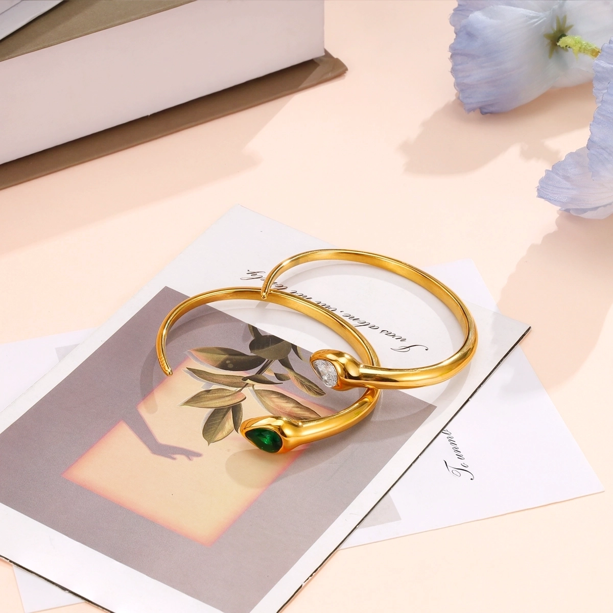 Zircon Stone Snake Shape Bracelet Bangle