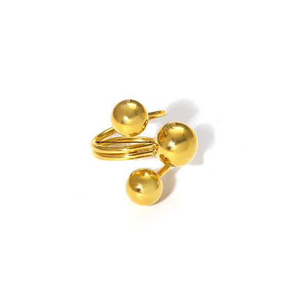 Beaded Multi-layered Asymmetric Open Ring