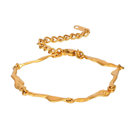 Irregular Liquid Lava Shape Chain Bracelet