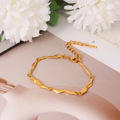 Irregular Liquid Lava Shape Chain Bracelet