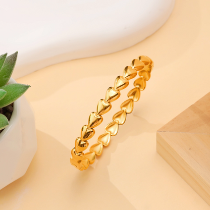 Heart Shaped Bracelet Bangle