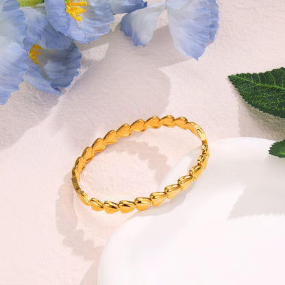 Heart Shaped Bracelet Bangle