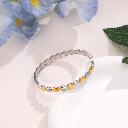 Heart Shaped Bracelet Bangle
