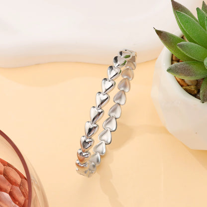 Heart Shaped Bracelet Bangle