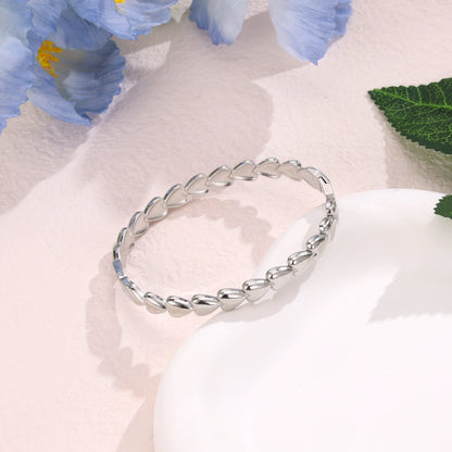 Heart Shaped Bracelet Bangle