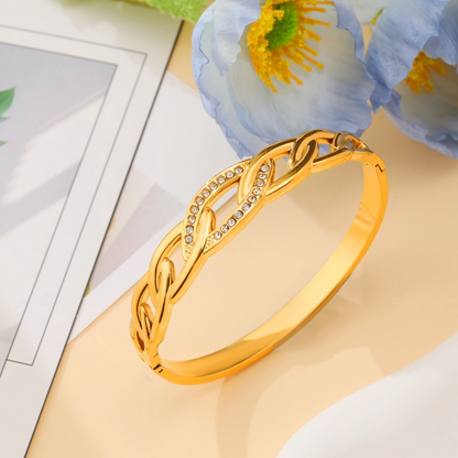 Zircon Chain Link Bracelet Bangle