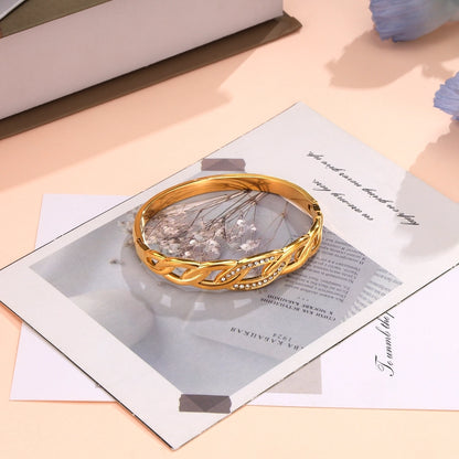 Zircon Chain Link Bracelet Bangle