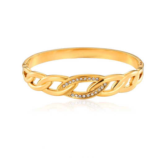 Zircon Chain Link Bracelet Bangle