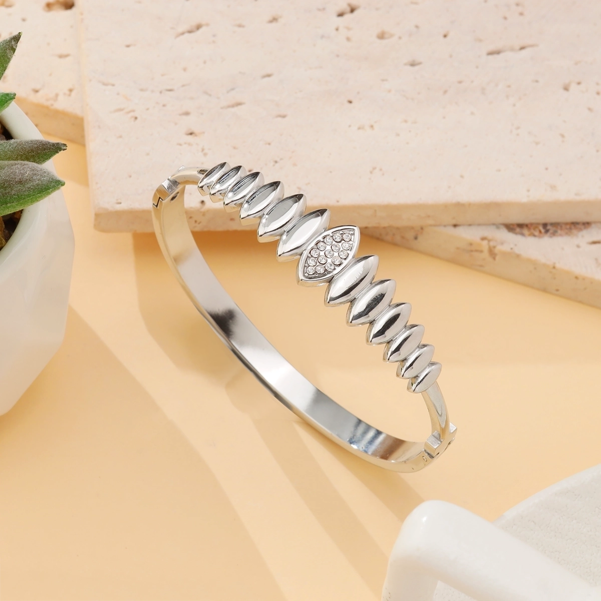 Marquise Shape Bracelet Bangle