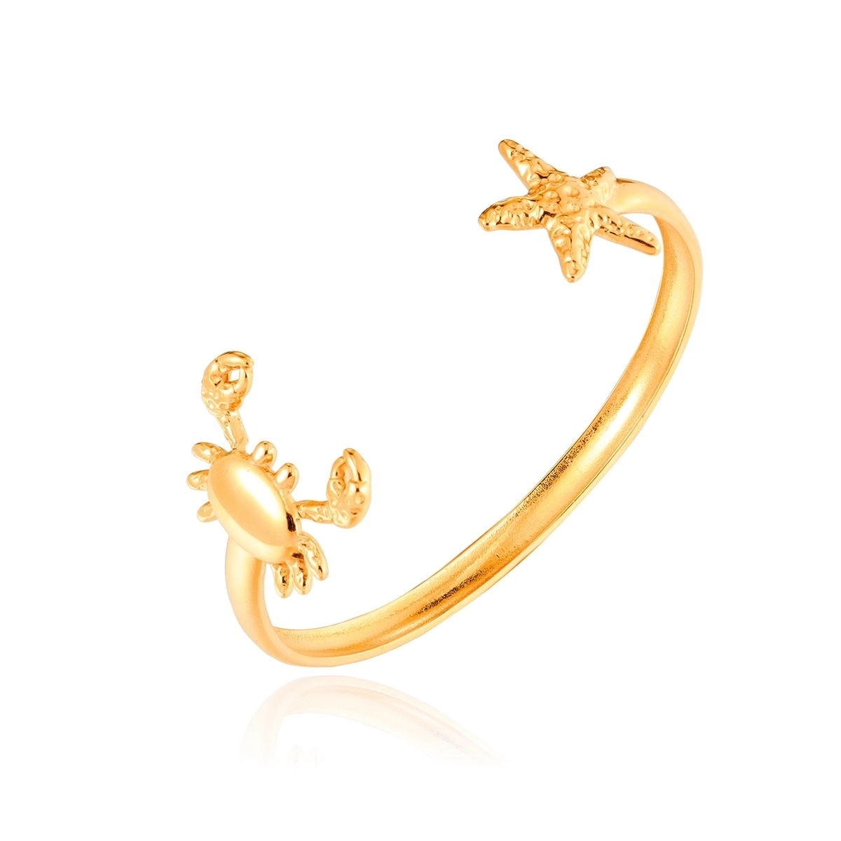 Crab and Starfish Bracelet Bangle