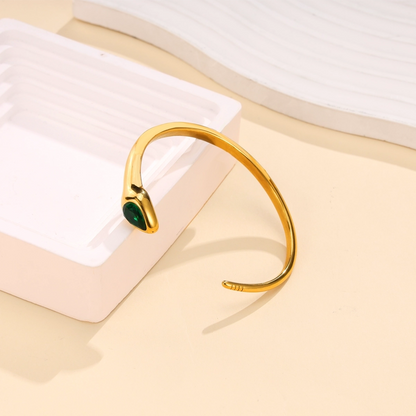 Zircon Stone Snake Shape Bracelet Bangle