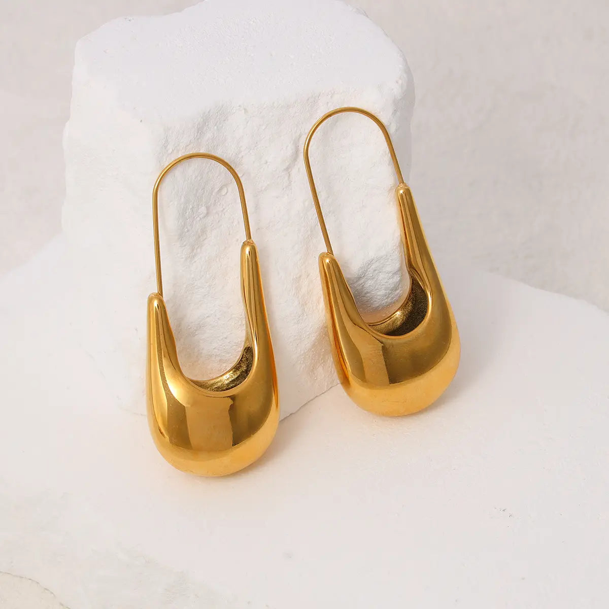 Paperclip hoop earrings