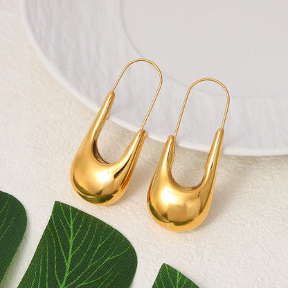 Paperclip hoop earrings