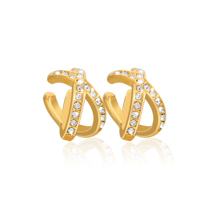 Zircon Cuff Earrings