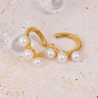 Pearl Cuff Earrings