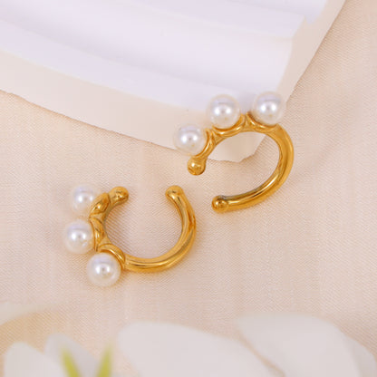 Pearl Cuff Earrings