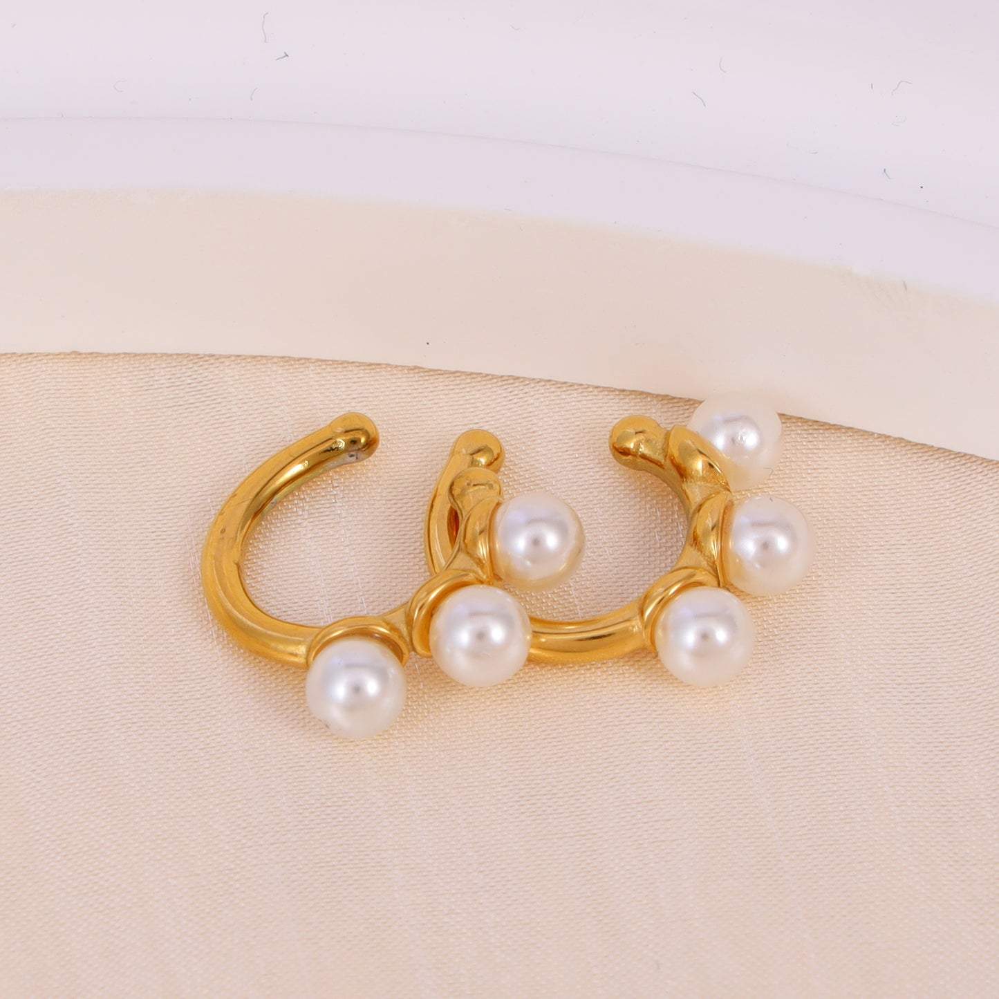 Pearl Cuff Earrings