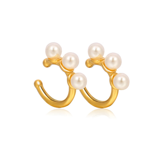 Pearl Cuff Earrings