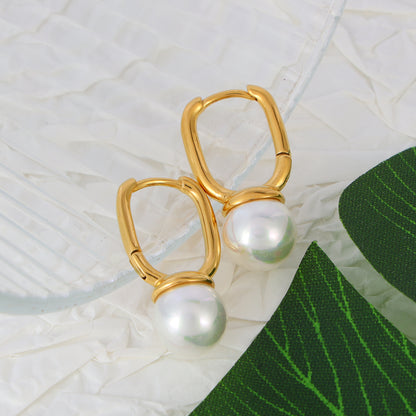 Pearl Hoop Earrings