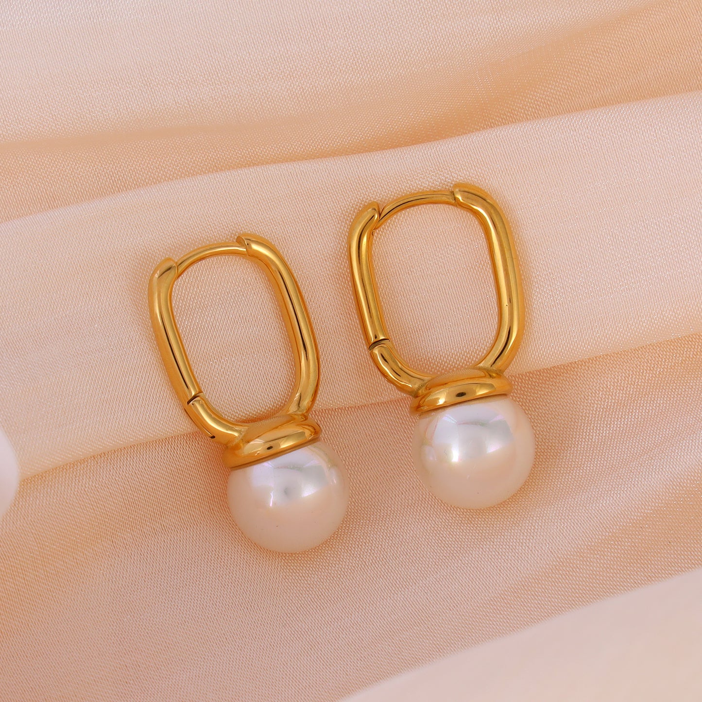 Pearl Hoop Earrings