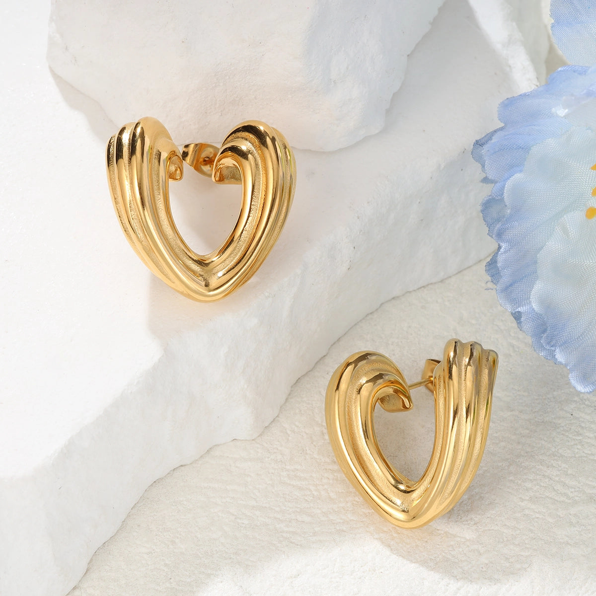 Heart Stud Earrings