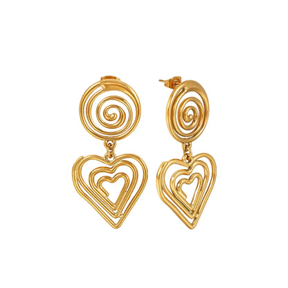 Spiral Heart Earrings