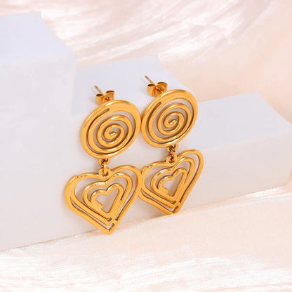 Spiral Heart Earrings