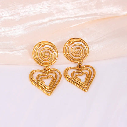 Spiral Heart Earrings