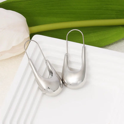 Paperclip hoop earrings