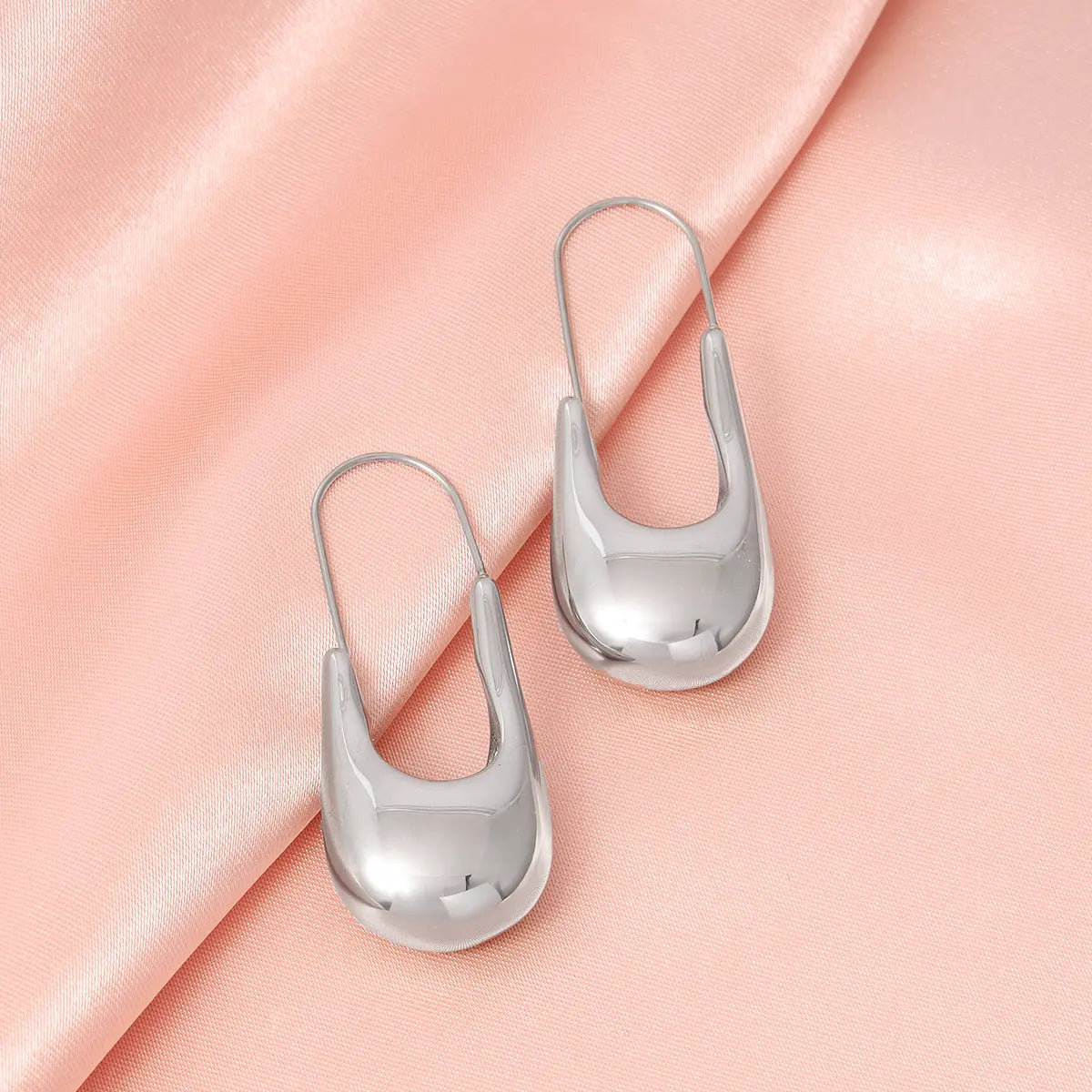 Paperclip hoop earrings