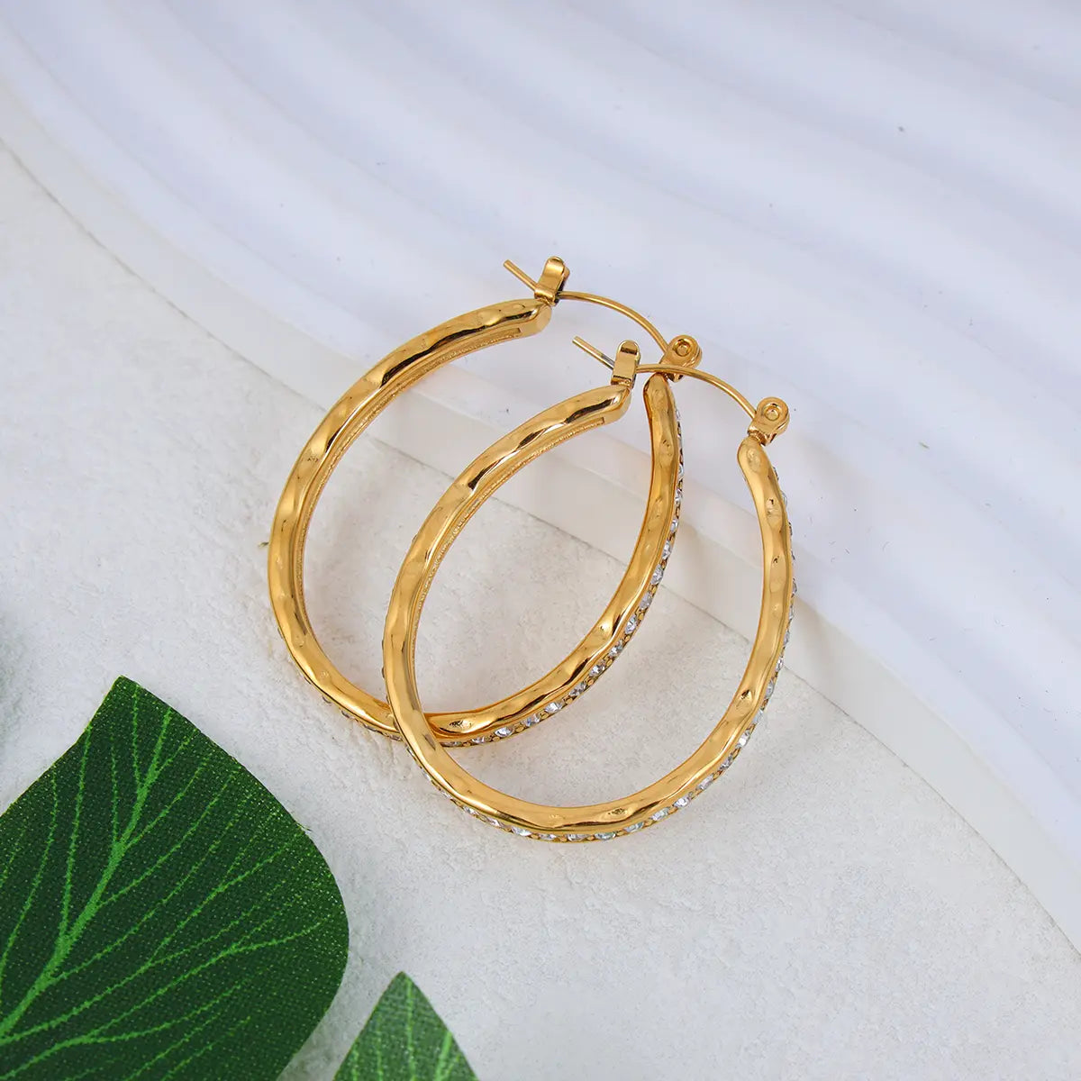 Zircon Hoop Earrings