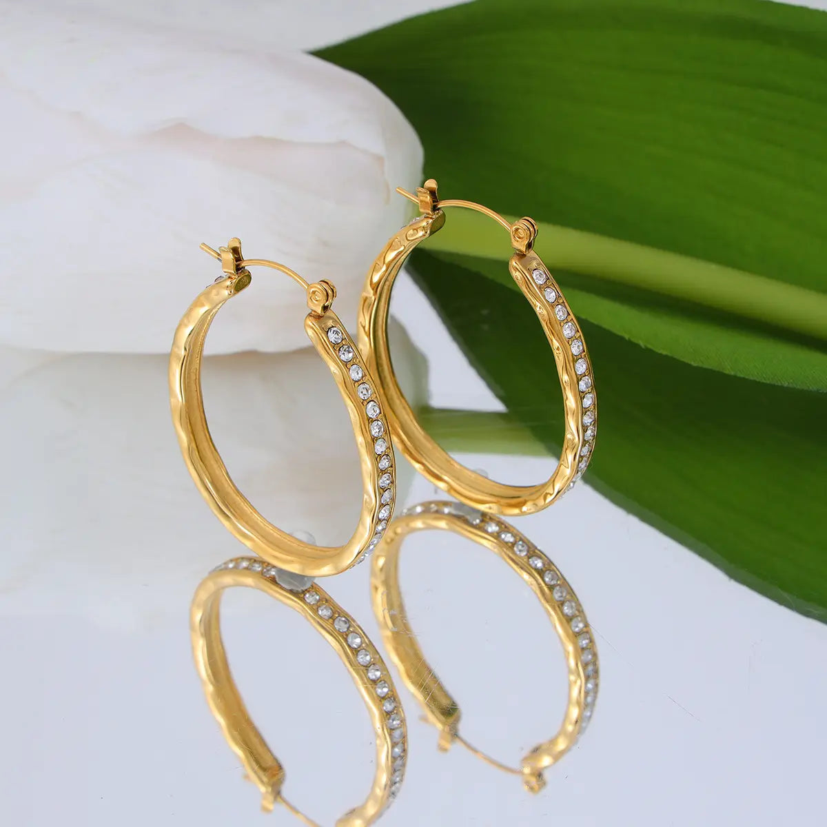 Zircon Hoop Earrings