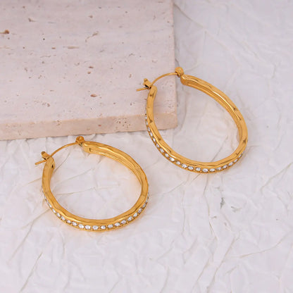 Zircon Hoop Earrings