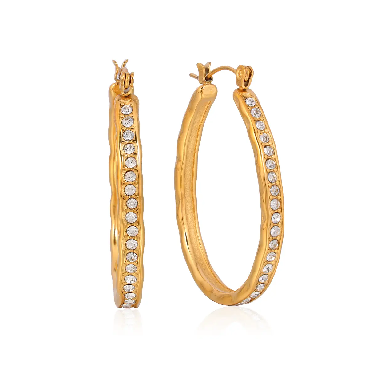 Zircon Hoop Earrings