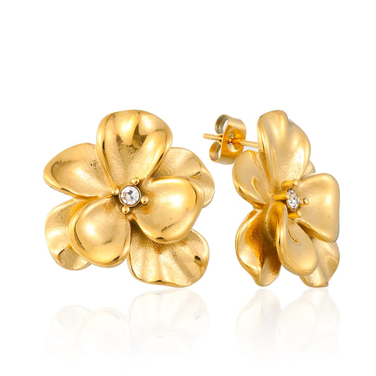 Zircon Flower Earrings