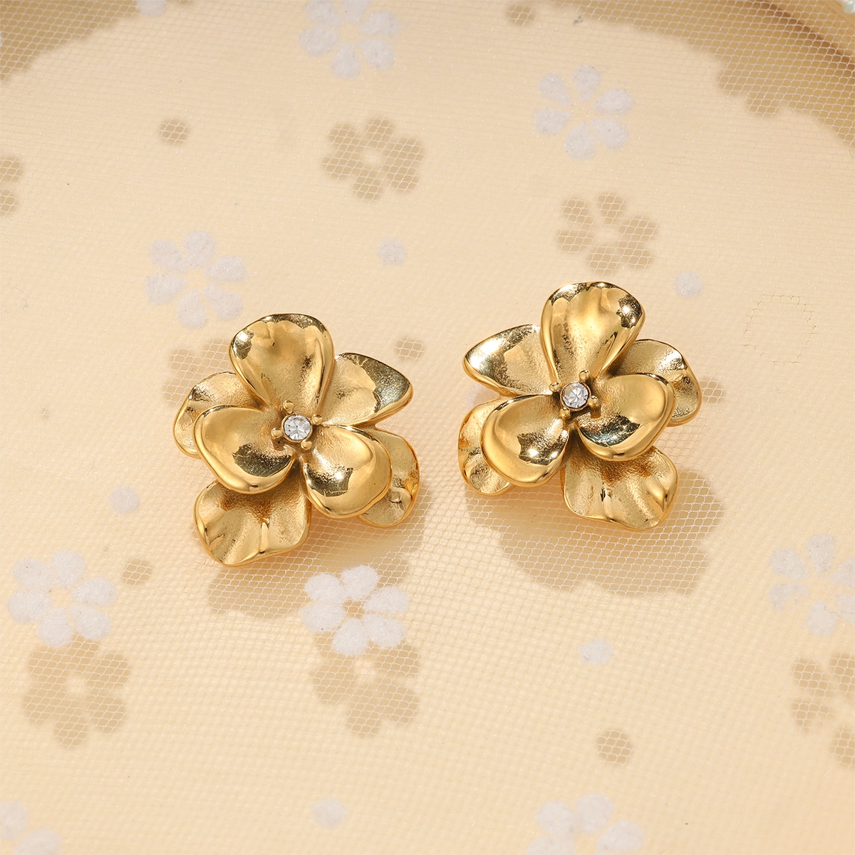 Zircon Flower Earrings