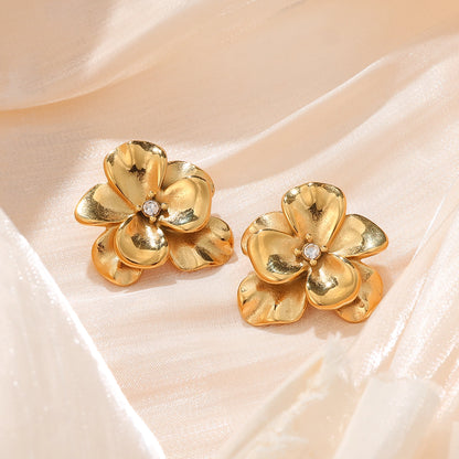 Zircon Flower Earrings