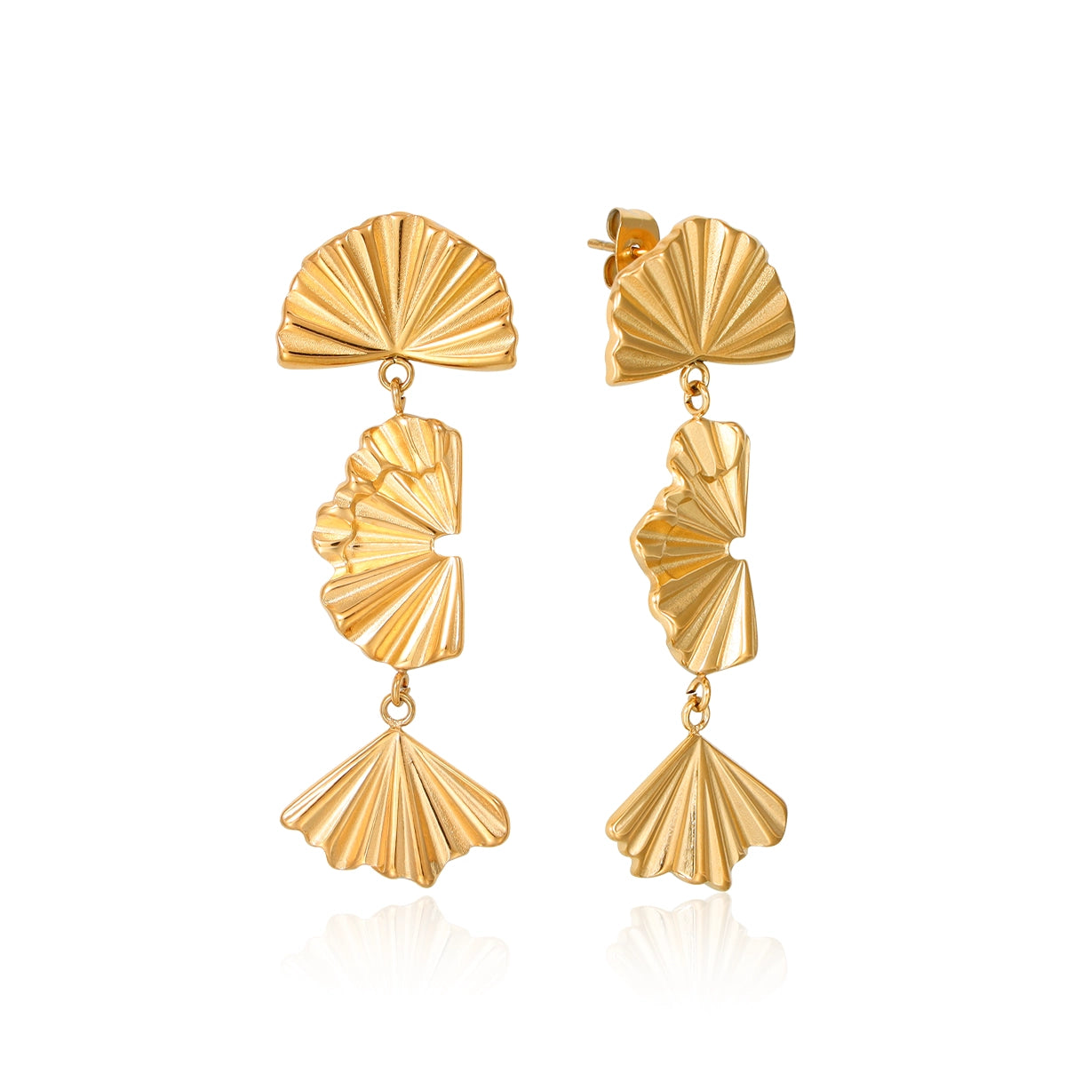 Gold leaf Dangle Earrings