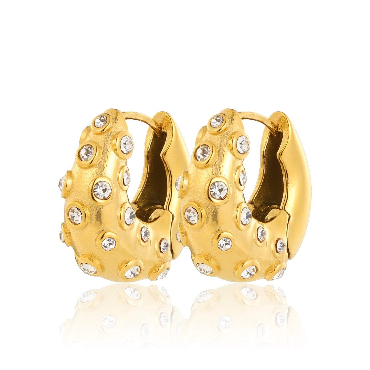 Zircon Hoop Earrings
