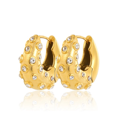 Zircon Hoop Earrings