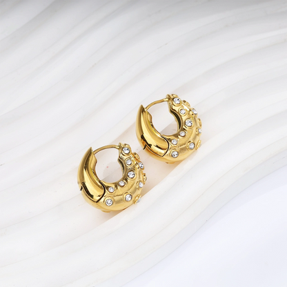 Zircon Hoop Earrings