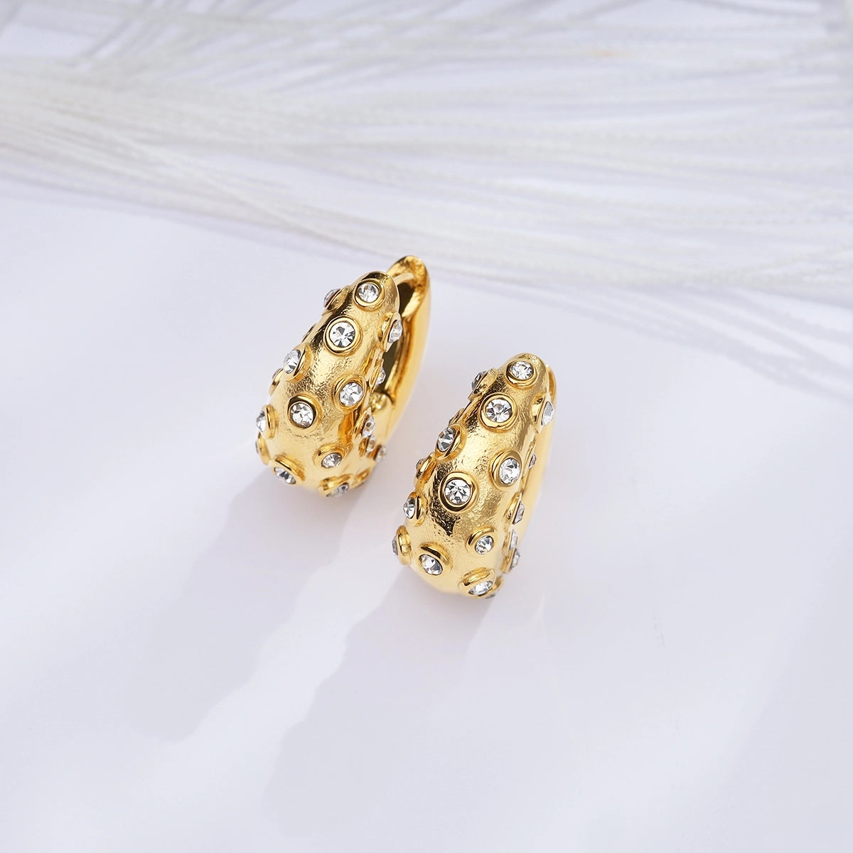 Zircon Hoop Earrings