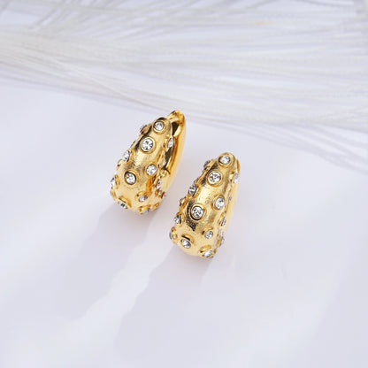 Zircon Hoop Earrings