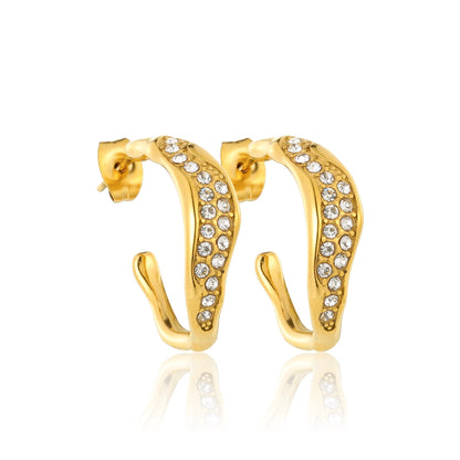 Ripple Zircon Earrings