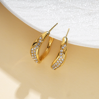 Ripple Zircon Earrings