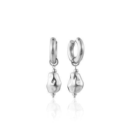 Irregular Pebble Shape Earrings