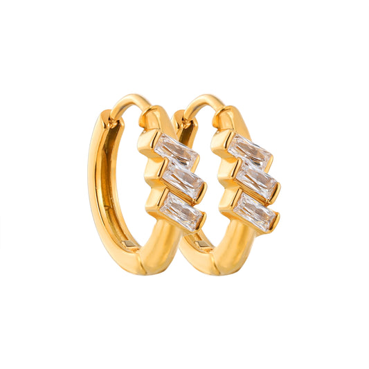 Mini Square Diamond Earrings